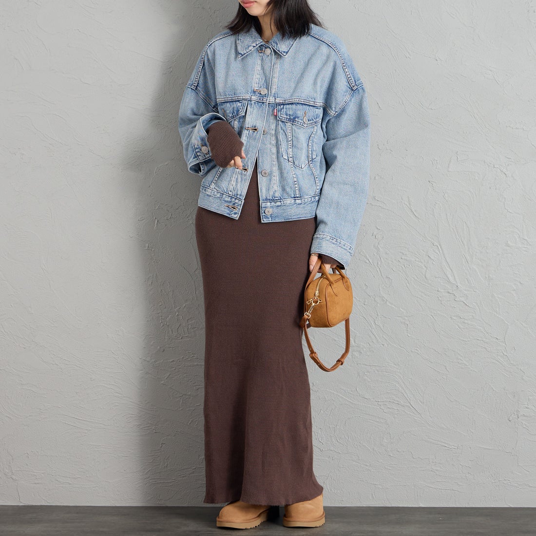 LEVI'S [リーバイス] ルーズクロップド トラッカージャケット [0089L-00] 04 SUNNY S &&モデル身長：162cm 着用サイズ：S&&