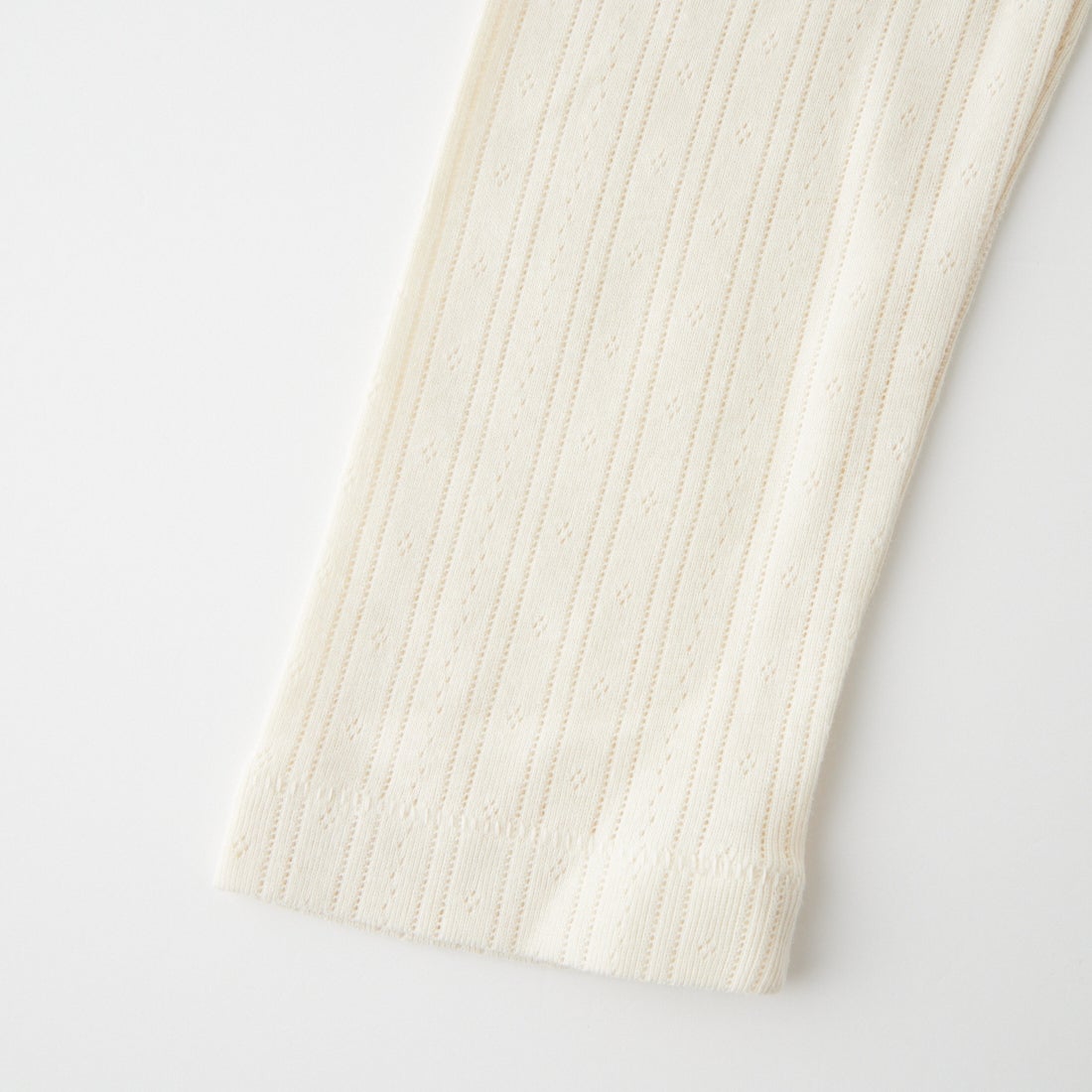 Health knit [ヘルスニット] アイレット ジャカードリブクルーネックカットソー [HR26F-L454] 61 IVORY