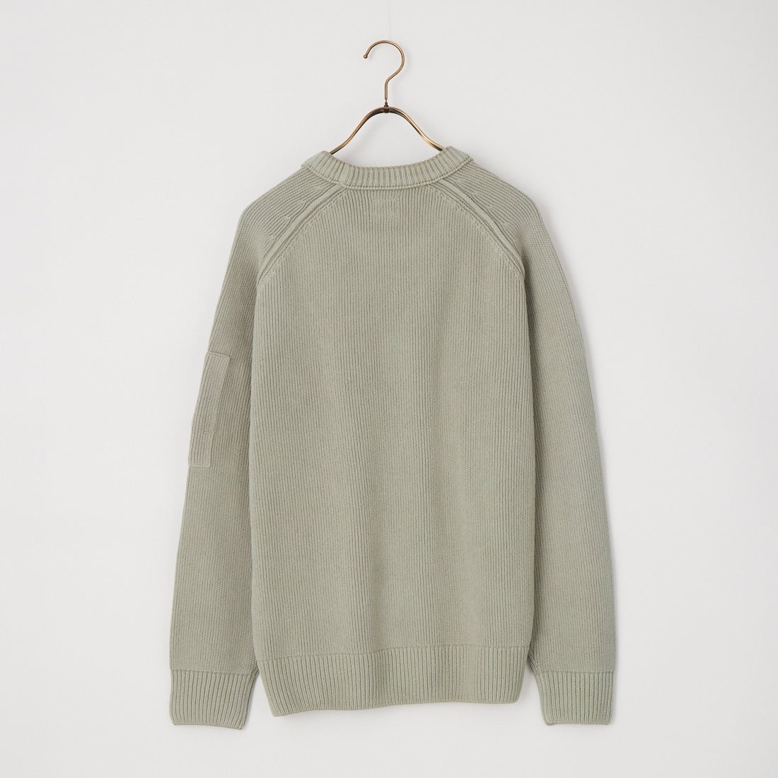 C.P.COMPANY [シーピーカンパニー] シェニールコットン クルーネック レンズセーター [21CMKN196A] 936 FLINT