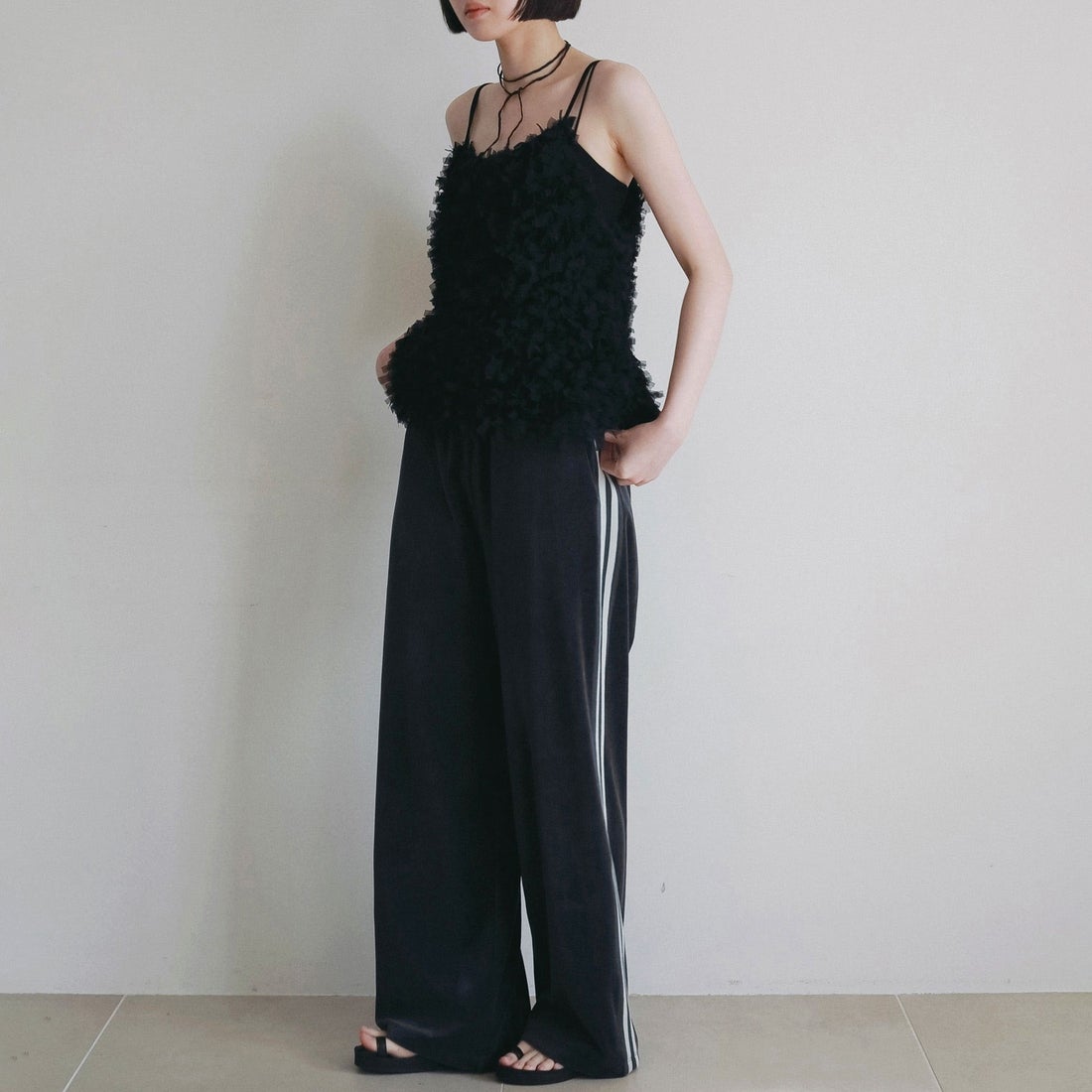 anuke [アンヌーク] ベロアタックパンツ [62620704] C/GRY