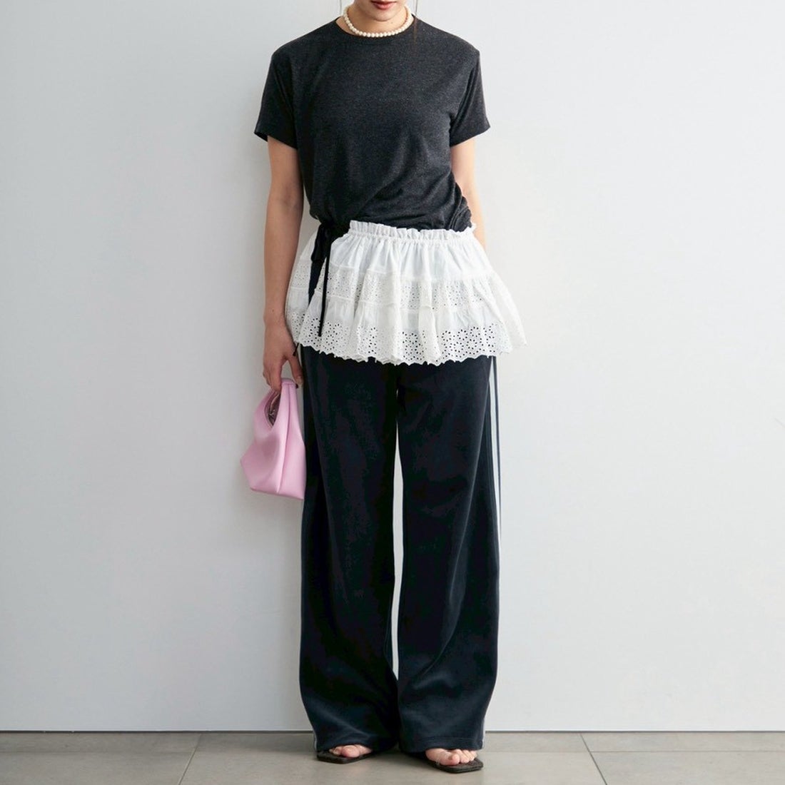 anuke [アンヌーク] ベロアタックパンツ [62620704] C/GRY