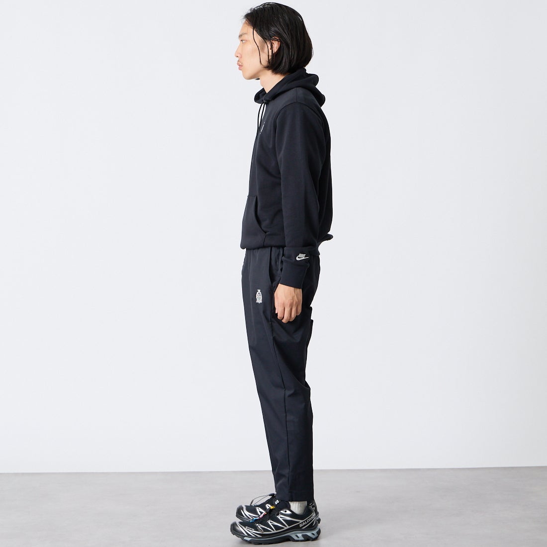 NIKE [ナイキ] クラブ ウーブン オープンヘム パンツ [IM5860] 010 ﾌﾞﾗｯｸ &&モデル身長：175cm 着用サイズ：M&&