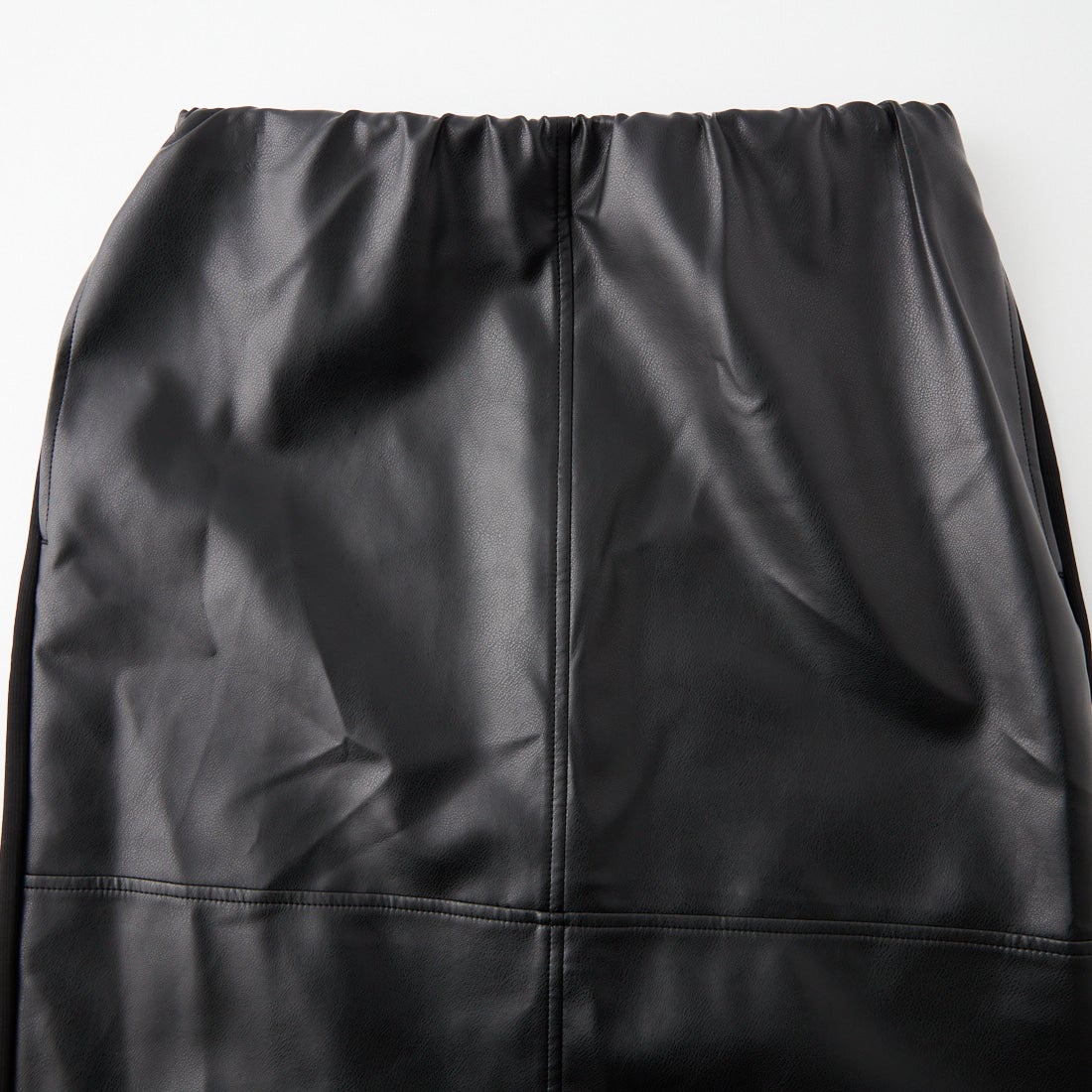 CHIGNON [シニヨン] カットソーコンビ フェイクレザースカート [2864-043KK] BLACK