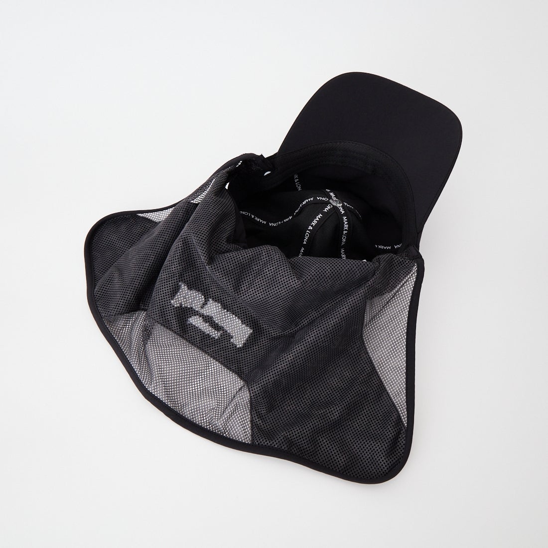 MARK & LONA [マークアンドロナ] 2WAYサンシールドキャップ [MLF-26C-FC01] BLACK