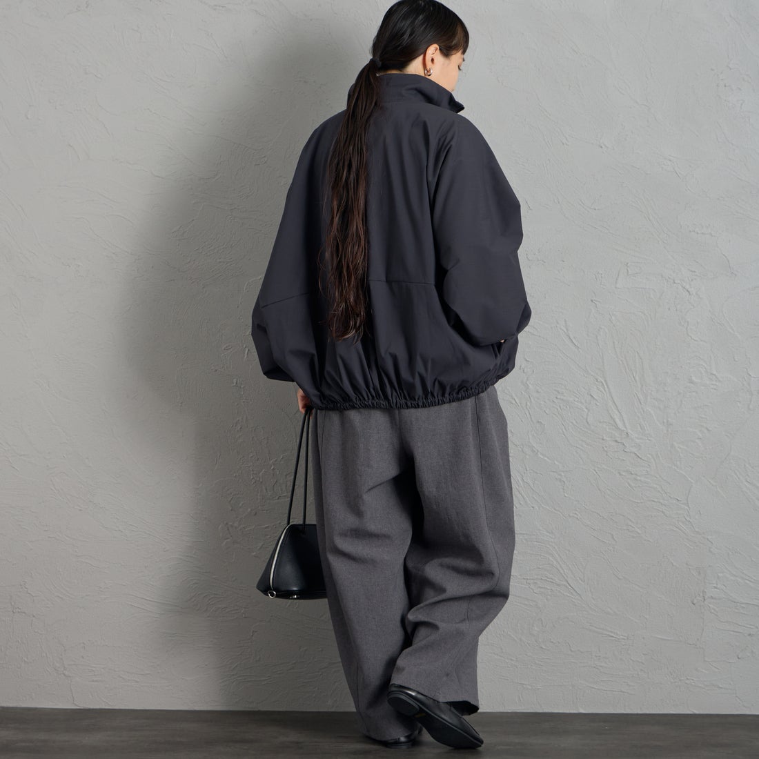 mizuiro ind [ミズイロインド] ハイネックジップブルゾン [3-270080] 99 BLACK