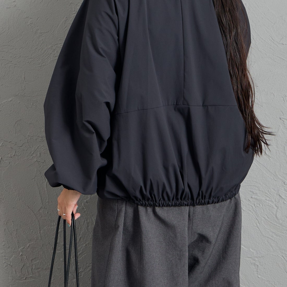 mizuiro ind [ミズイロインド] ハイネックジップブルゾン [3-270080] 99 BLACK