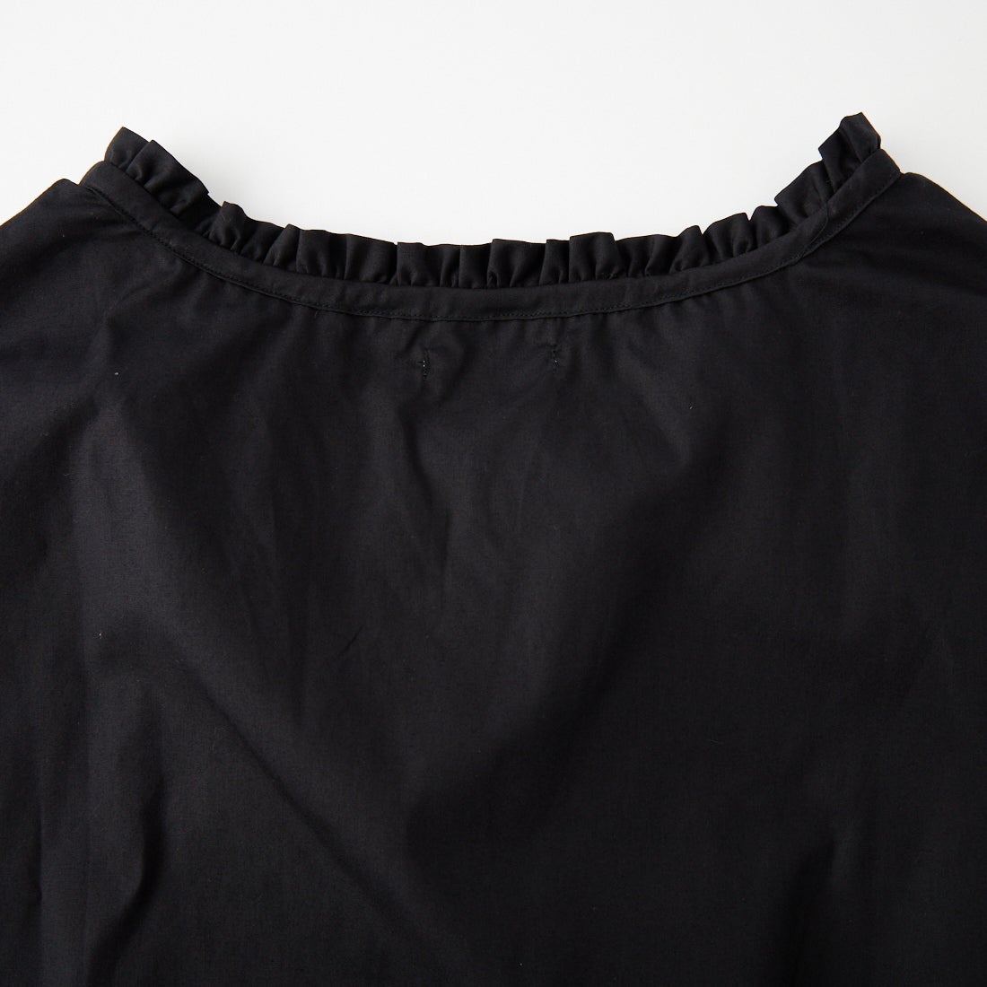 Commencement [コメンスメント] ギャザーショートシャツ [C-335] BLACK