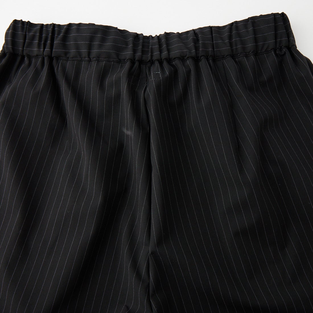 Commencement [コメンスメント] ストライプボリュームリラックスパンツ [C-338] BLACK