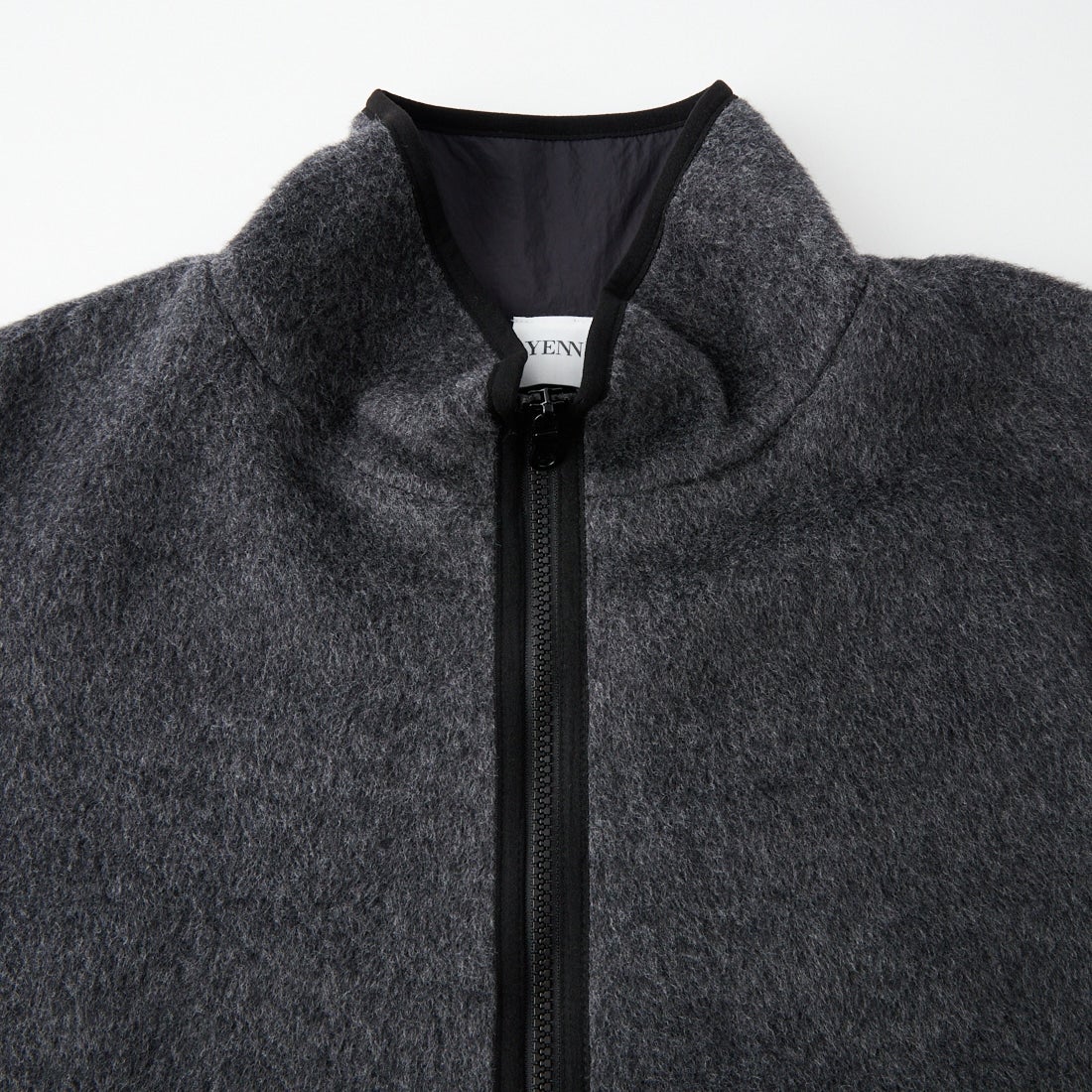 YENN [イエン] シャギー ハーフジップジャケット [Y254-41126-4] CHARCOAL