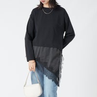 09 BLACK&&モデル身長：162cm 着用サイズ：F&&