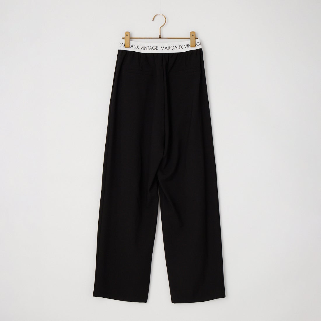 Margaux vintage [マルゴーヴィンテージ] ロゴウエストタックパンツ [MG-PT-26089-A] BLACK