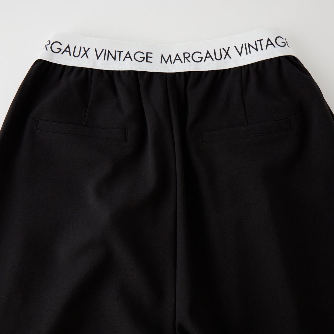 Margaux vintage [マルゴーヴィンテージ] ロゴウエストタックパンツ [MG-PT-26089-A] BLACK
