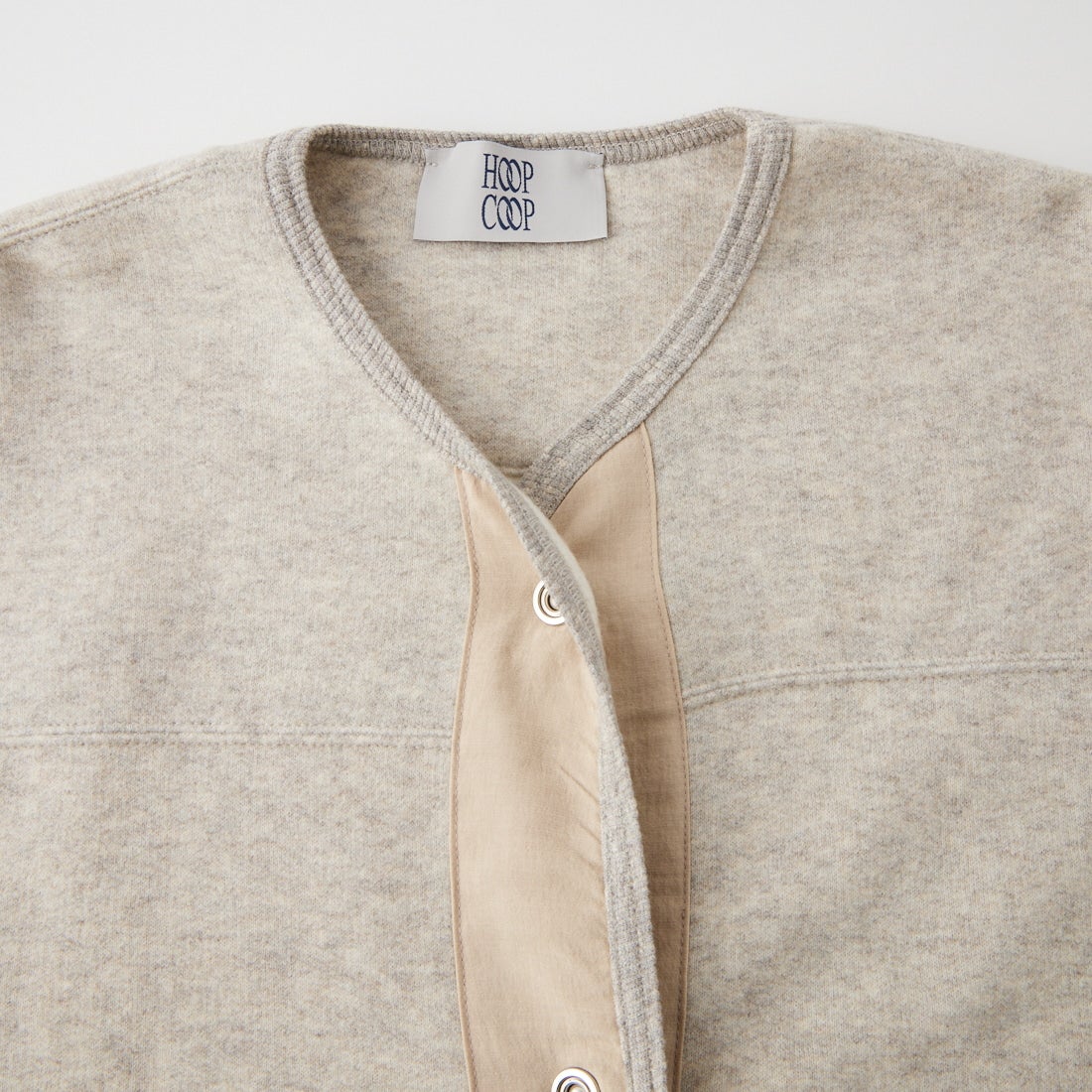 HOOP COOP [ホープコープ] リヨセルコットン コージーフリースカーディガン [F26031] HTR.BEIGE