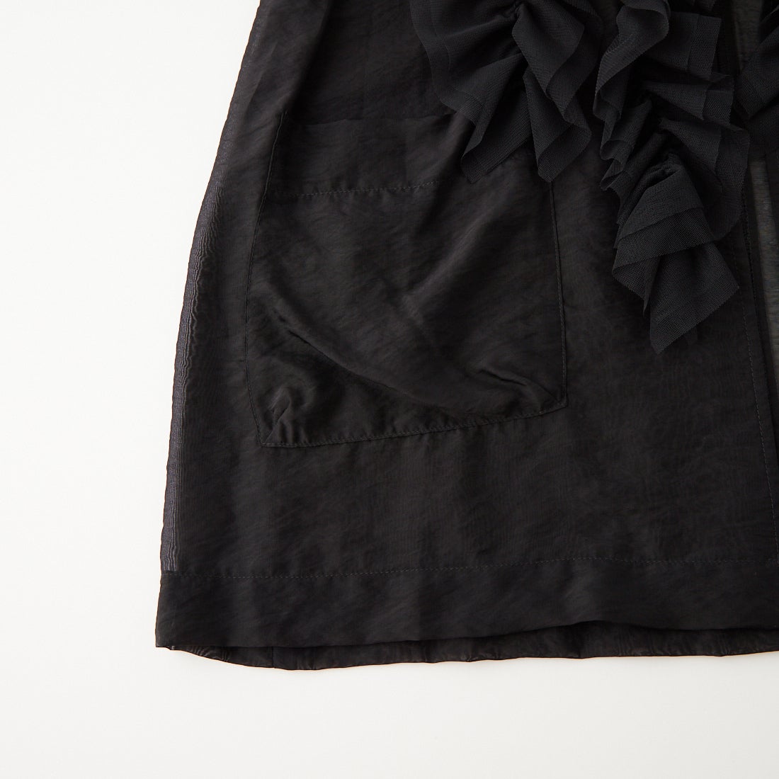 CHIGNON [シニヨン] チュールフリルシアーベスト [4564-037KK] BLACK
