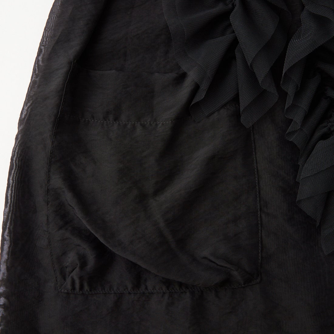 CHIGNON [シニヨン] チュールフリルシアーベスト [4564-037KK] BLACK