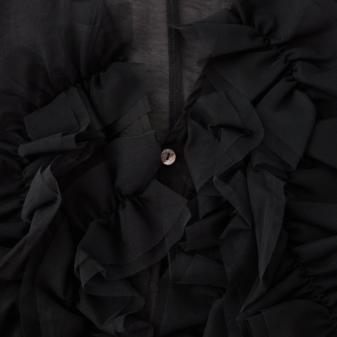 CHIGNON [シニヨン] チュールフリルシアーベスト [4564-037KK] BLACK
