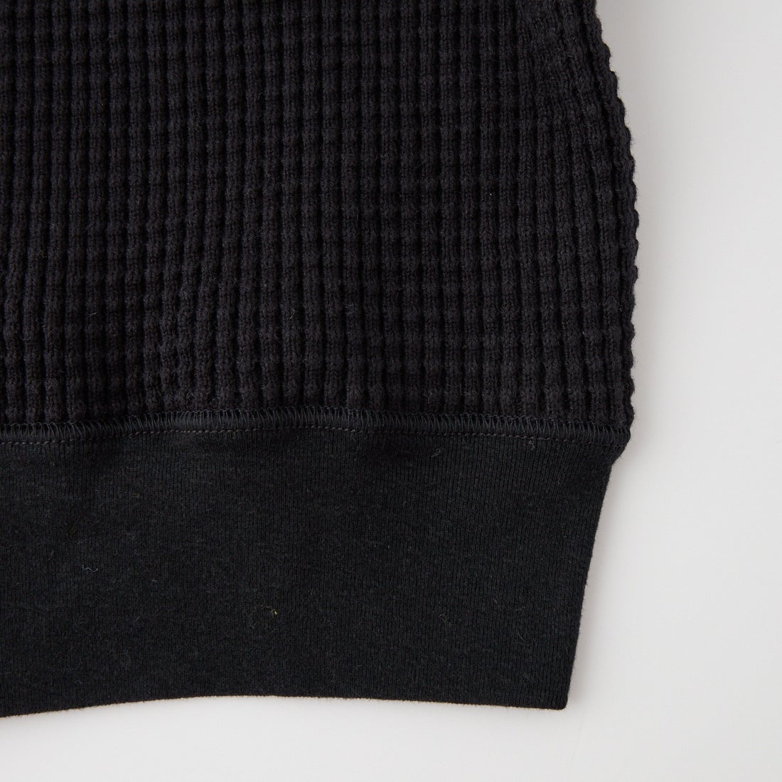 HOOP COOP [ホープコープ] ビッググリッドワッフル ショートカーディガン [F26035] BLACK