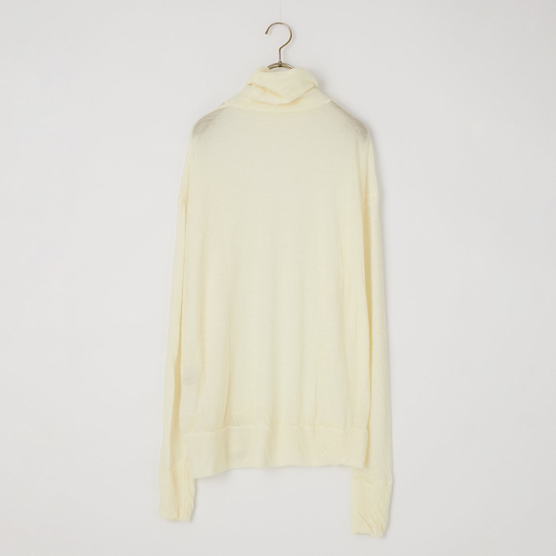HOOP COOP [ホープコープ] メリノウールガーゼ ビッグタートルネックニット [F26056] WHITE