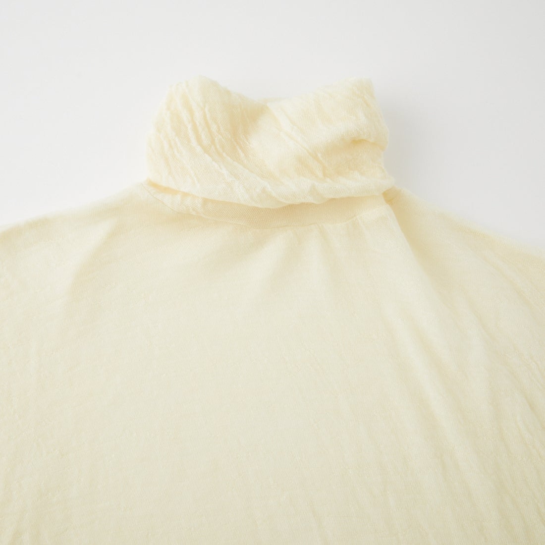 HOOP COOP [ホープコープ] メリノウールガーゼ ビッグタートルネックニット [F26056] WHITE