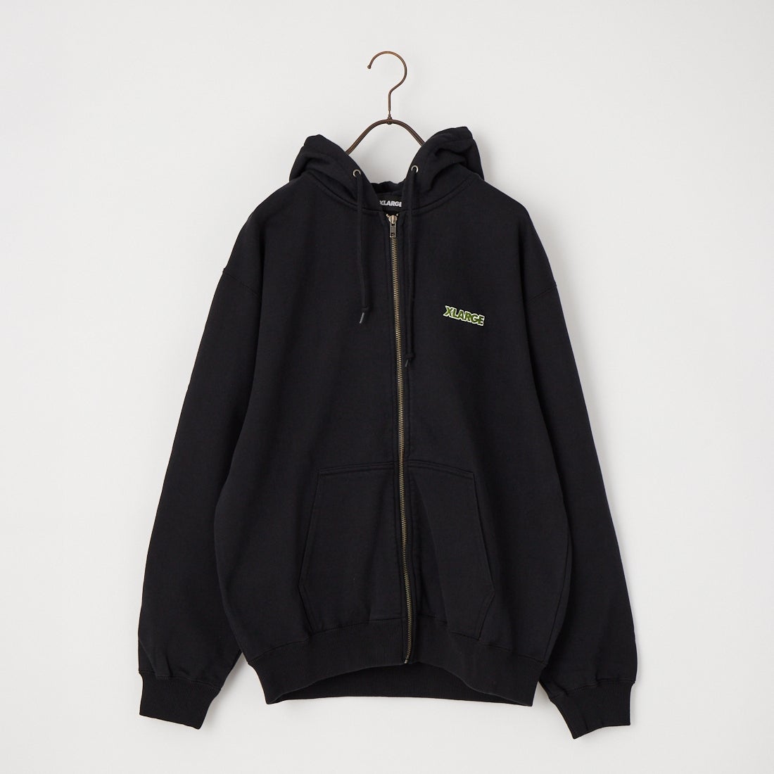 XLARGE [エクストララージ] オールド OG ジップ フーデッド スウェットシャツ [101263012004] BLACK