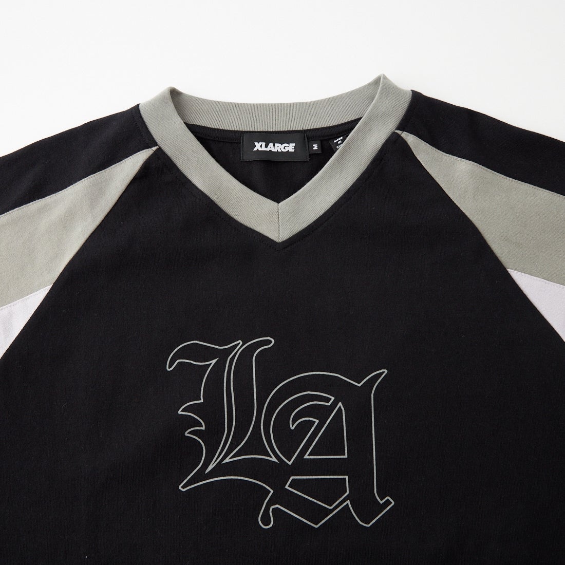 XLARGE [エクストララージ] LA フットボール ロングスリーブシャツ [101263013003] BLACK