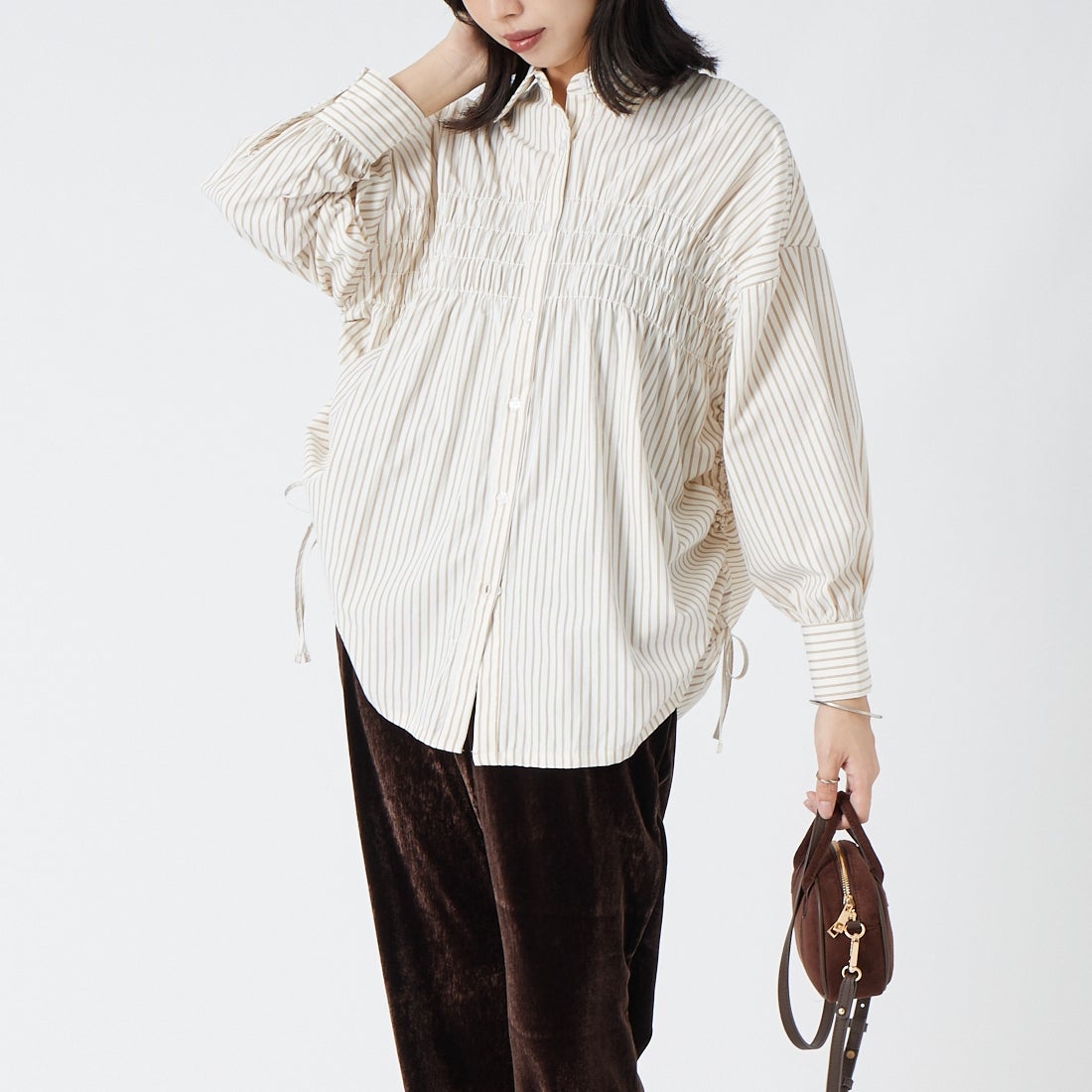 154 ｼﾛST&&モデル身長：162cm 着用サイズ：F&&