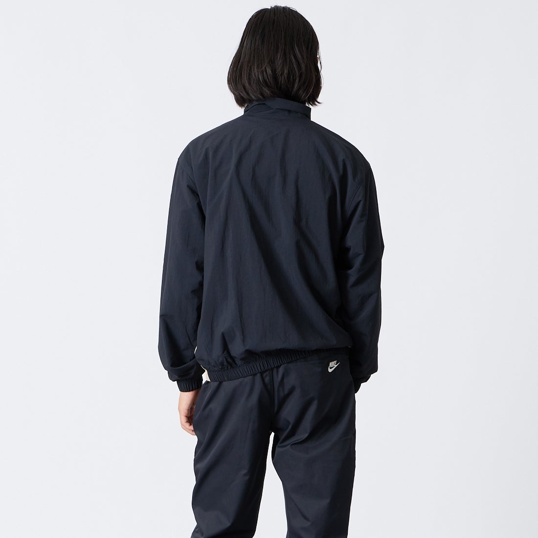 NIKE [ナイキ] クラブ メンズ ハーフジップ ジャケット [IO4161] 010 BLACK &&モデル身長：175cm 着用サイズ：M&&