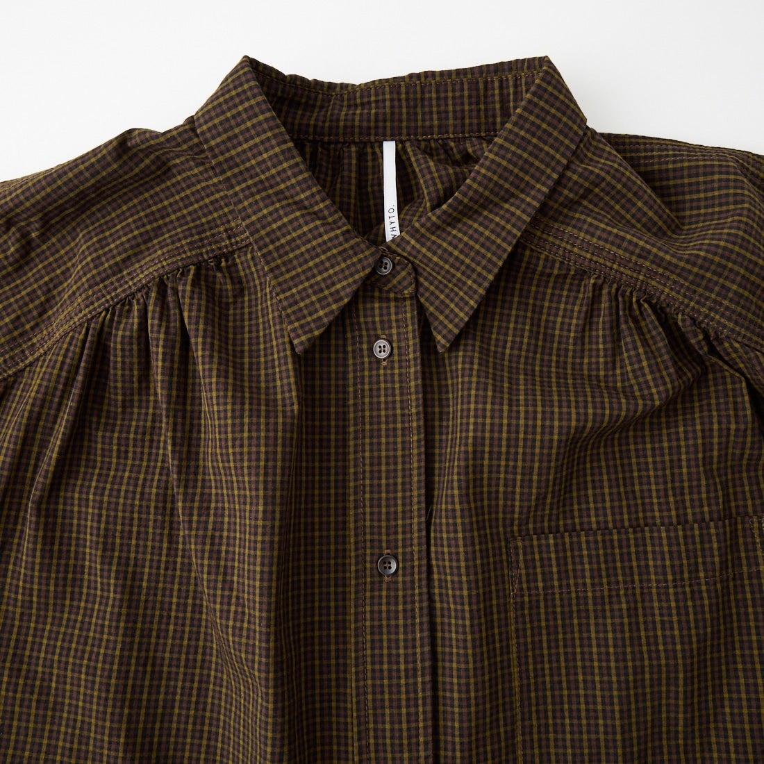 WHYTO. [ホワイト] チェック柄 ボリュームブラウス [WHT26FBL4111] KHK CHECK