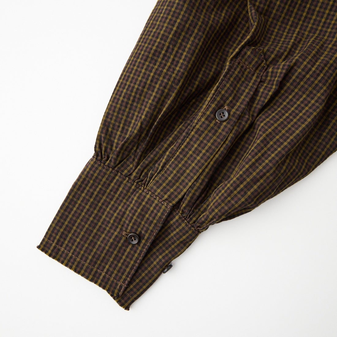 WHYTO. [ホワイト] チェック柄 ボリュームブラウス [WHT26FBL4111] KHK CHECK