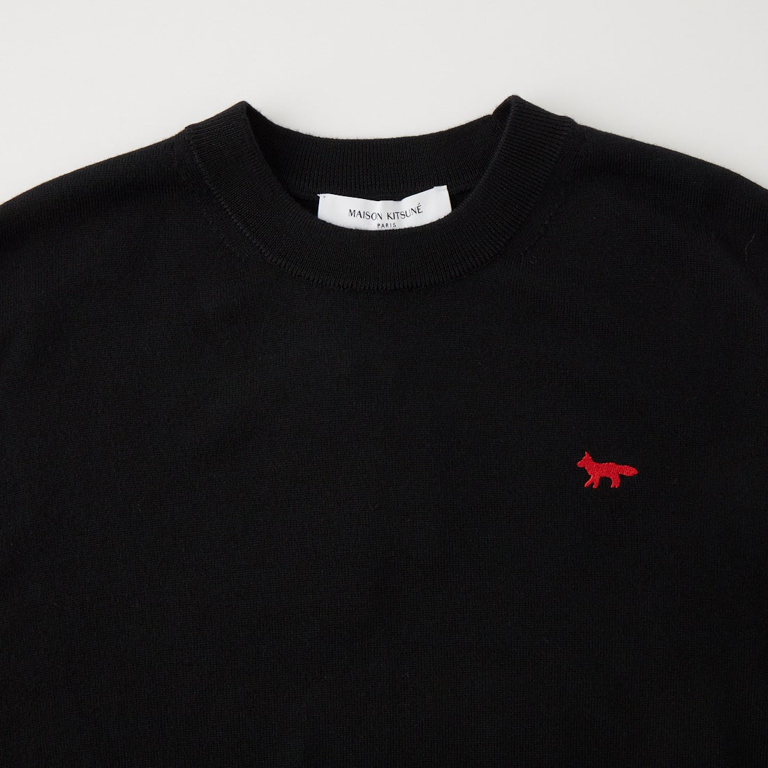 MAISON KITSUNE [メゾン キツネ] レッド プロフィール フォックス コンフォート ジャンパー [MRMKJ24KT1239] P199 BLACK