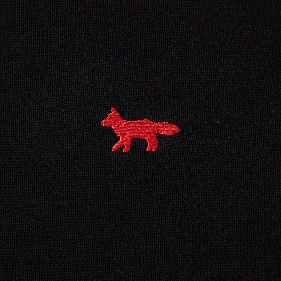 MAISON KITSUNE [メゾン キツネ] レッド プロフィール フォックス コンフォート ジャンパー [MRMKJ24KT1239] P199 BLACK