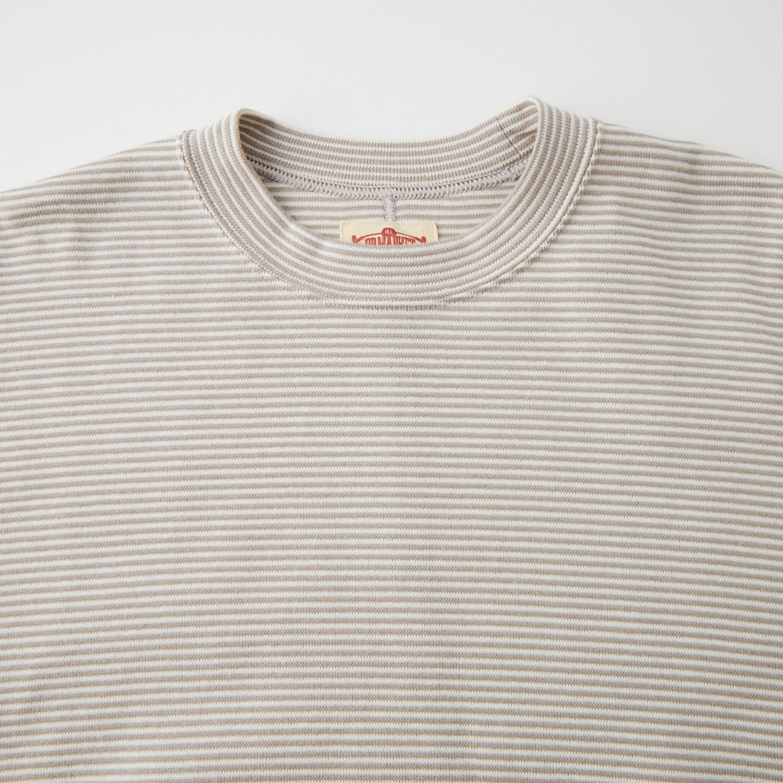 HOLLYWOOD RANCH MARKET [ハリウッドランチマーケット] ストレッチフライス 9.5oz ヘムリブミジンボーダーTシャツ [1021186] GREY