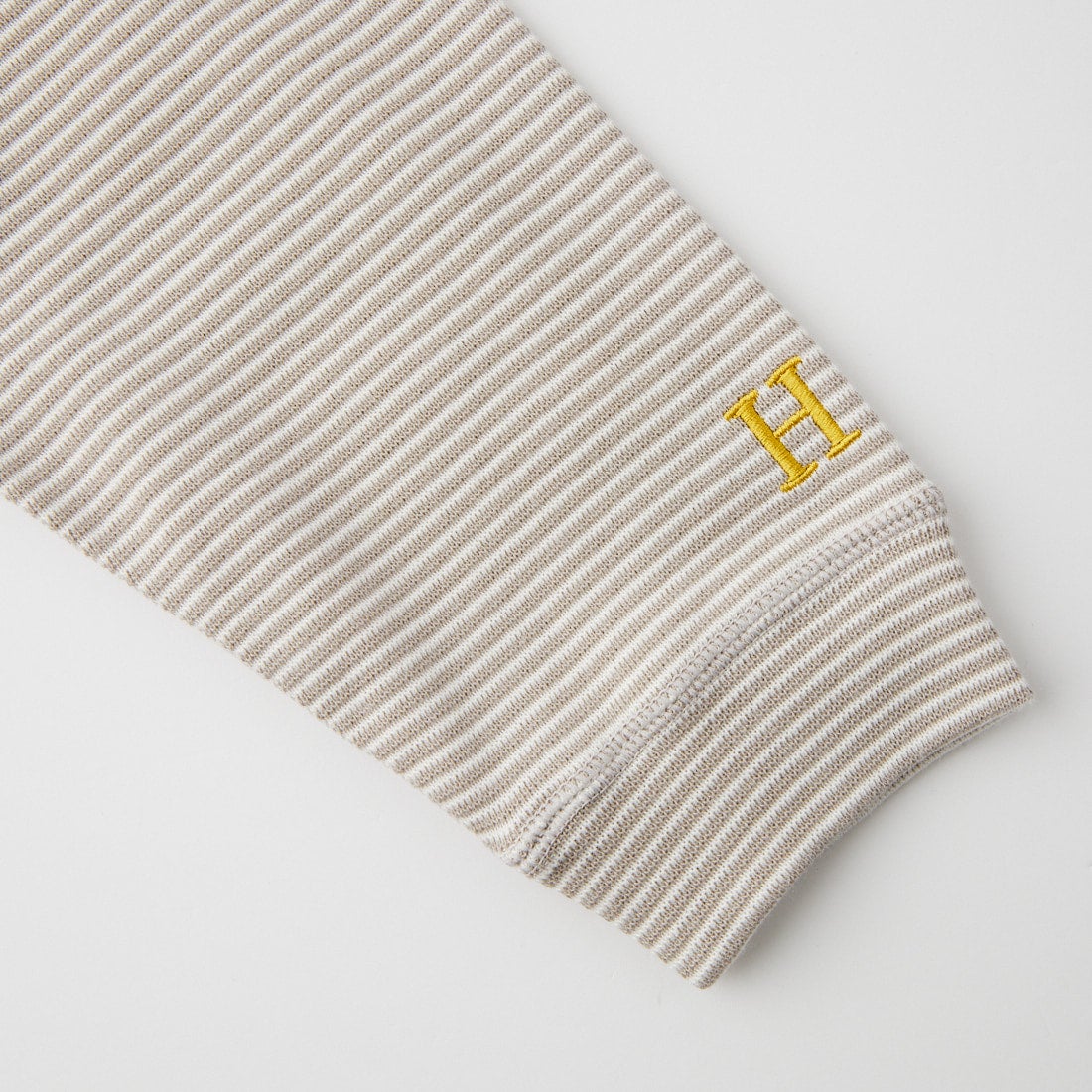 HOLLYWOOD RANCH MARKET [ハリウッドランチマーケット] ストレッチフライス 9.5oz ヘムリブミジンボーダーTシャツ [1021186] GREY