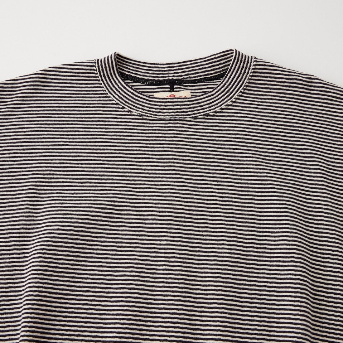 HOLLYWOOD RANCH MARKET [ハリウッドランチマーケット] ストレッチフライス 9.5oz ヘムリブミジンボーダーTシャツ [1021186] CHARCOAL