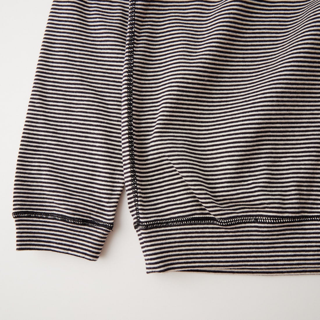 HOLLYWOOD RANCH MARKET [ハリウッドランチマーケット] ストレッチフライス 9.5oz ヘムリブミジンボーダーTシャツ [1021186] CHARCOAL