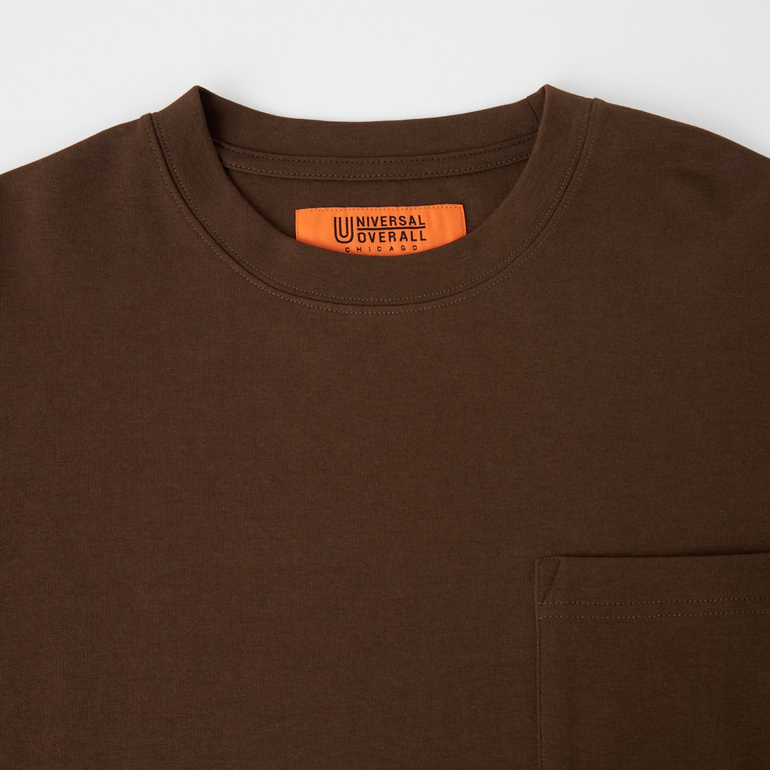 UNIVERSAL OVERALL [ユニバーサルオーバーオール] 別注 ドローコード付き ポンチロングスリーブTシャツ [U2633230IN-JF] BROWN