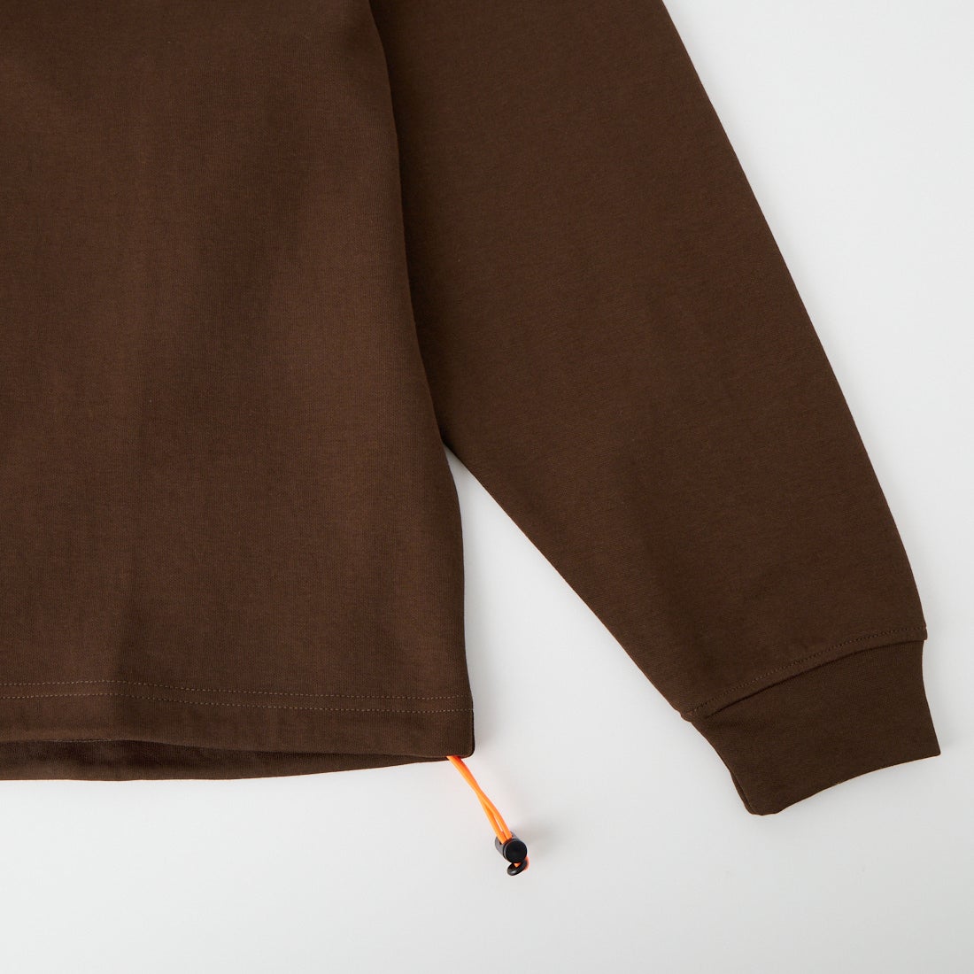 UNIVERSAL OVERALL [ユニバーサルオーバーオール] 別注 ドローコード付き ポンチロングスリーブTシャツ [U2633230IN-JF] BROWN