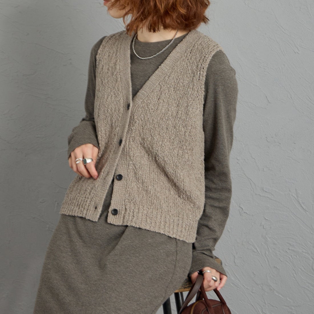 91 GRAY&&モデル身長：158cm 着用サイズ：F&&