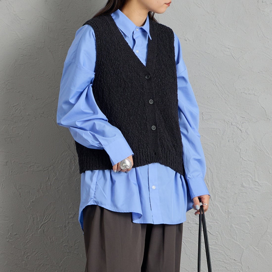 99 BLACK&&モデル身長：156cm 着用サイズ：F&&