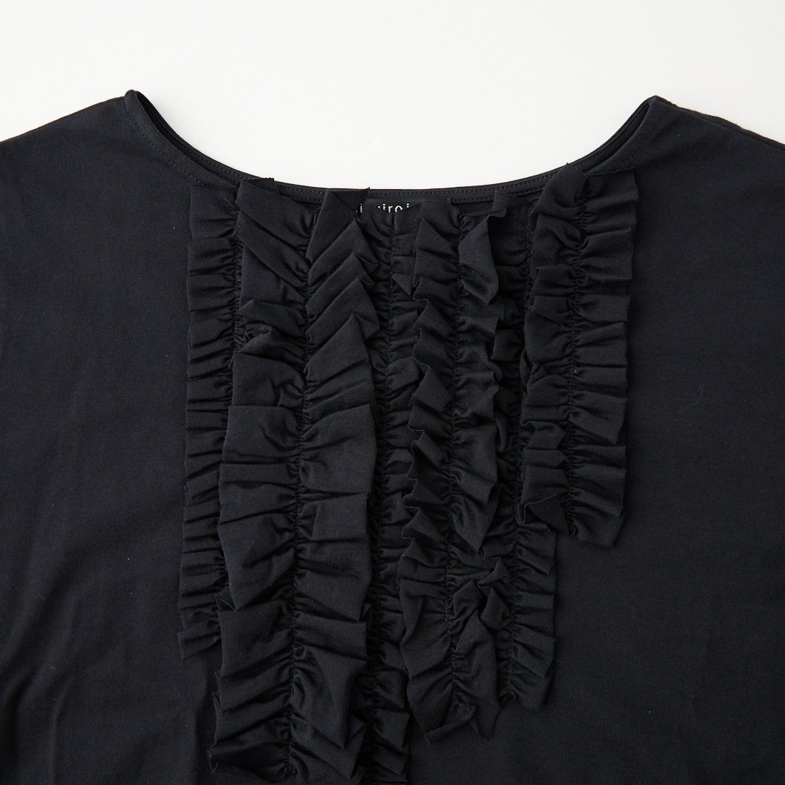mizuiro ind [ミズイロインド] フリル プルオーバーTシャツ [3-210074] 99 BLACK