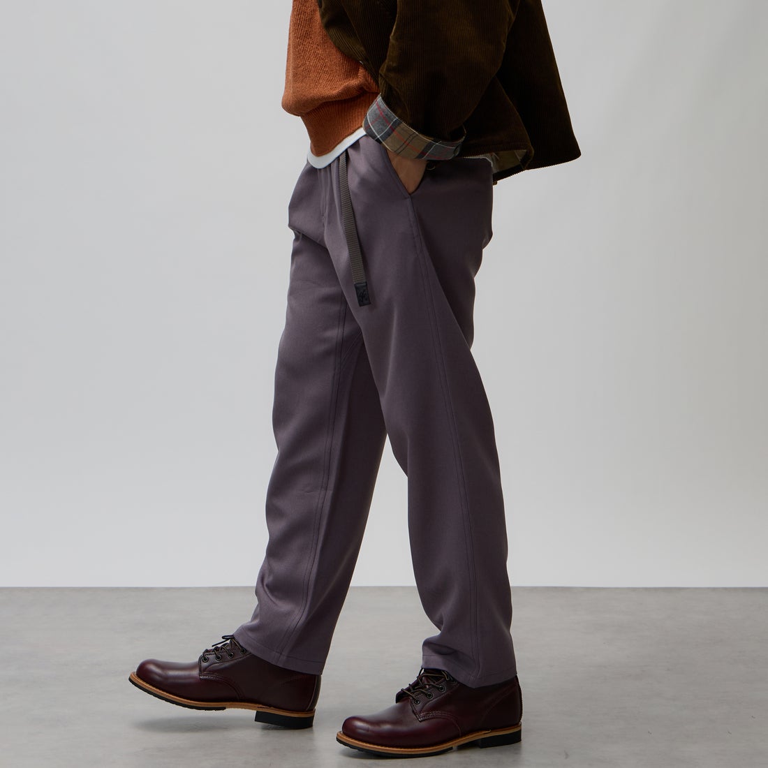 Gramicci [グラミチ] 別注 ウールライク エブリデイパンツ [GMP6-F1011-JF] GRAY &&モデル身長：176cm 着用サイズ：L&&