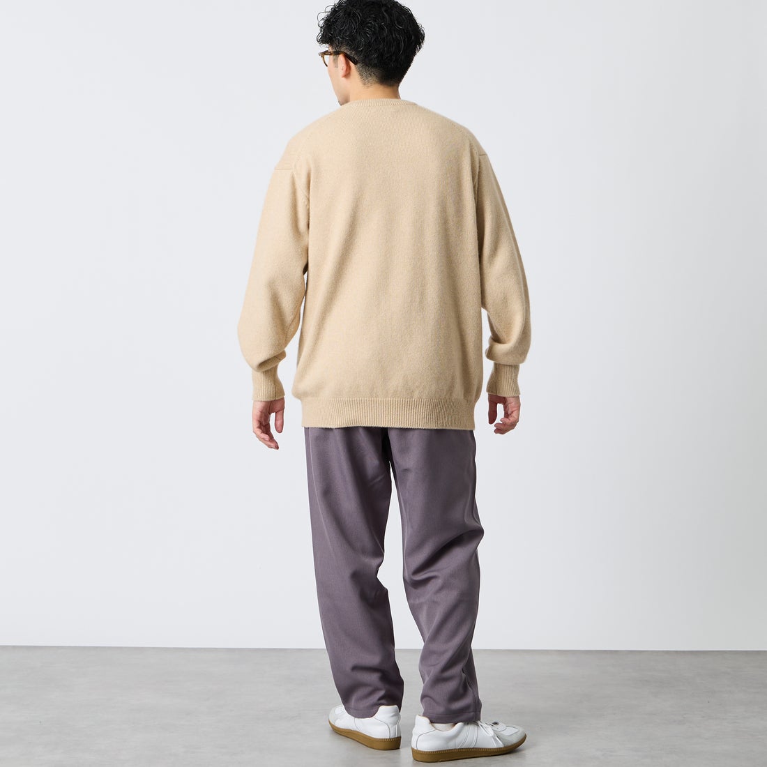GRAMiCCi [グラミチ] 別注 ウールライク エブリデイパンツ [GMP6-F1011-JF] GRAY &&モデル身長：168cm 着用サイズ：L&&