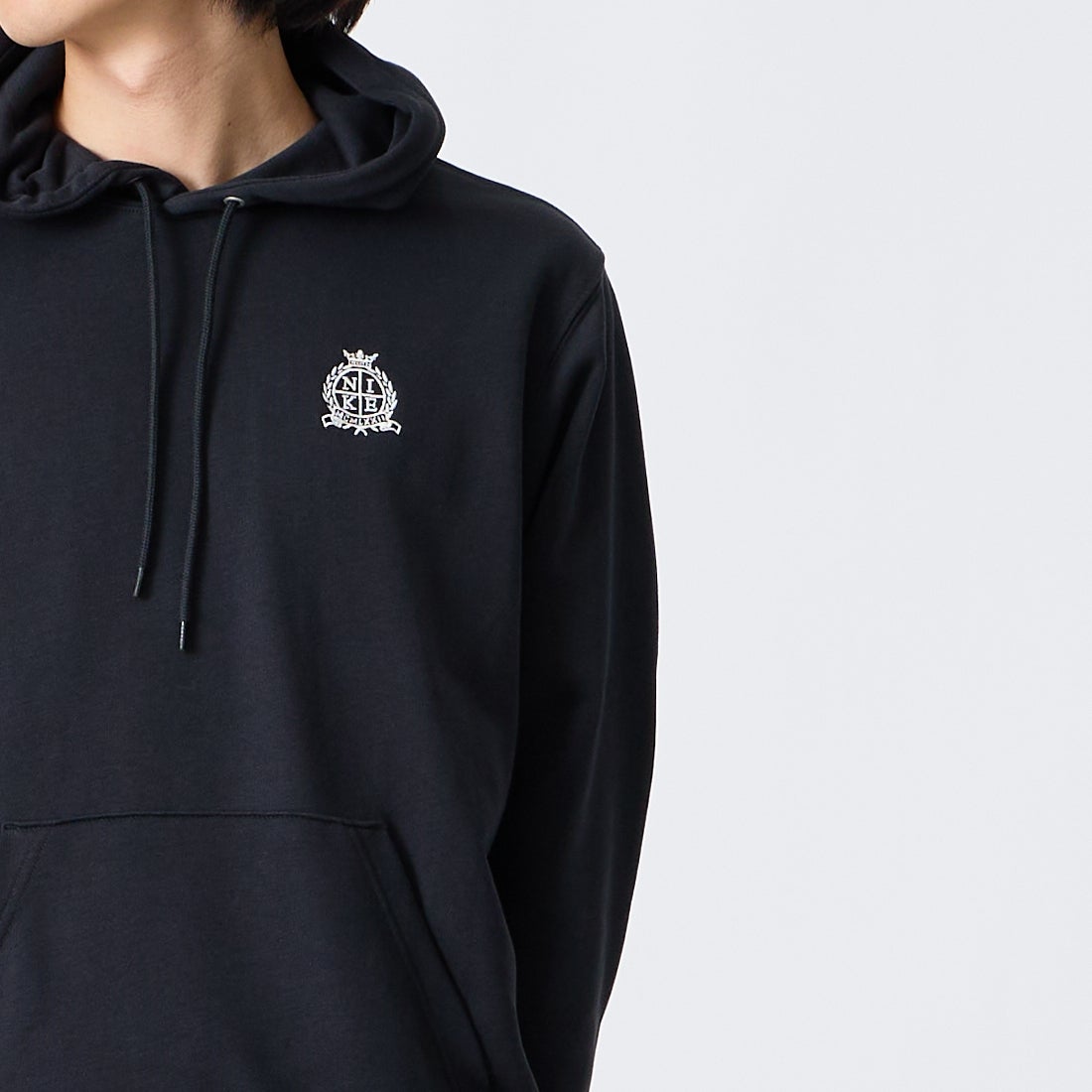 NIKE [ナイキ] クラブ フレンチテリー フーディ [IQ6267] 010 BLACK &&モデル身長：175cm 着用サイズ：M&&
