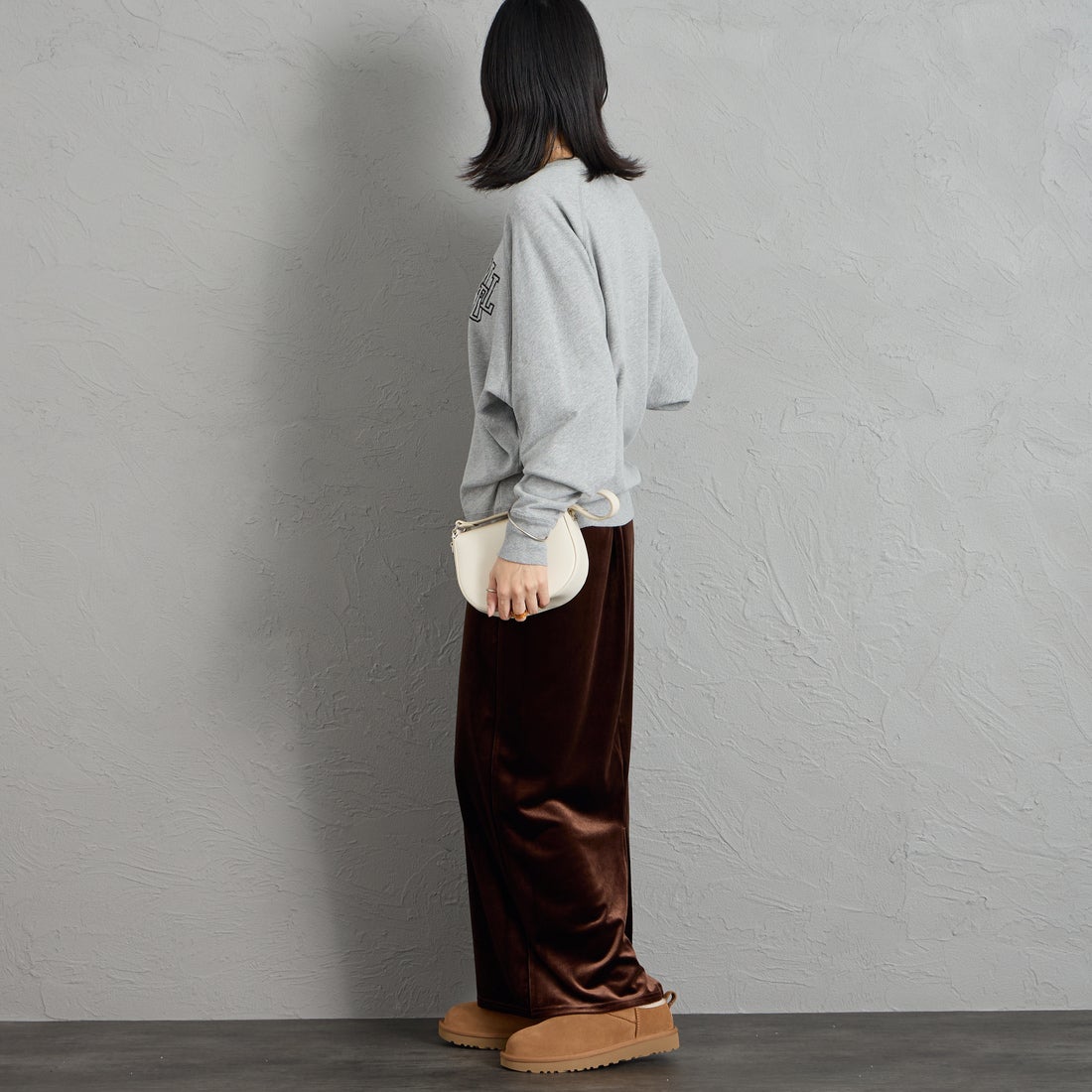 MICA&DEAL [マイカアンドディール] MDL フロッキーロゴプリントスウェット [0126309089] GRAY