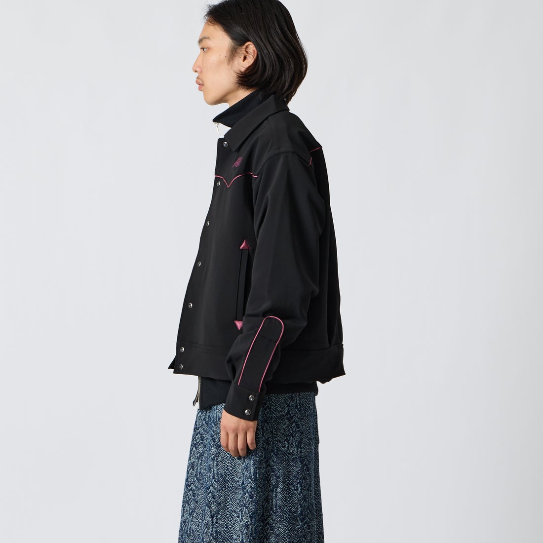 Needles [ニードルズ] パイピングカウボーイジャケット [TY258] C BLACK &&モデル身長：175cm 着用サイズ：M&&
