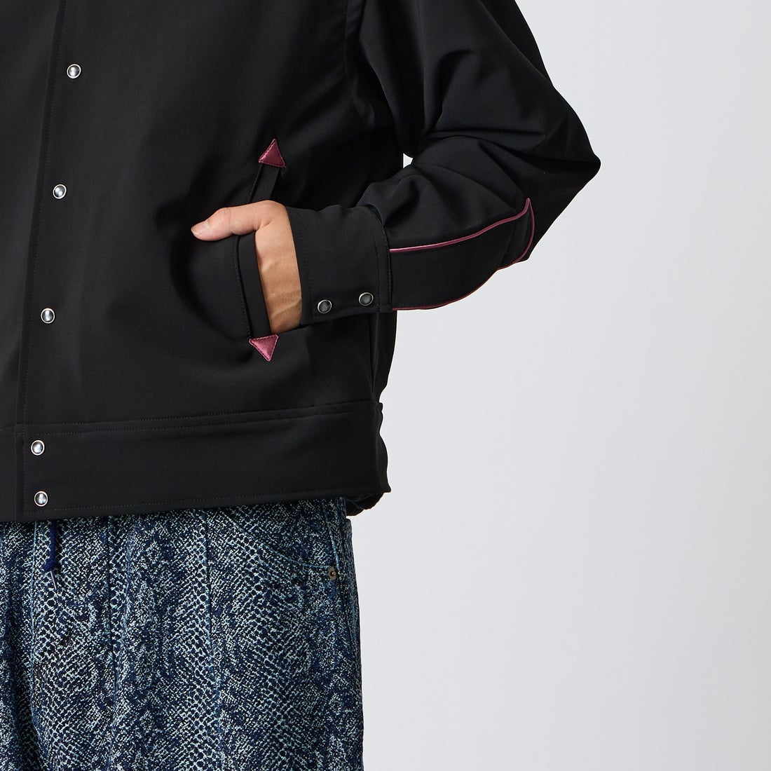 Needles [ニードルズ] パイピングカウボーイジャケット [TY258] C BLACK &&モデル身長：175cm 着用サイズ：M&&