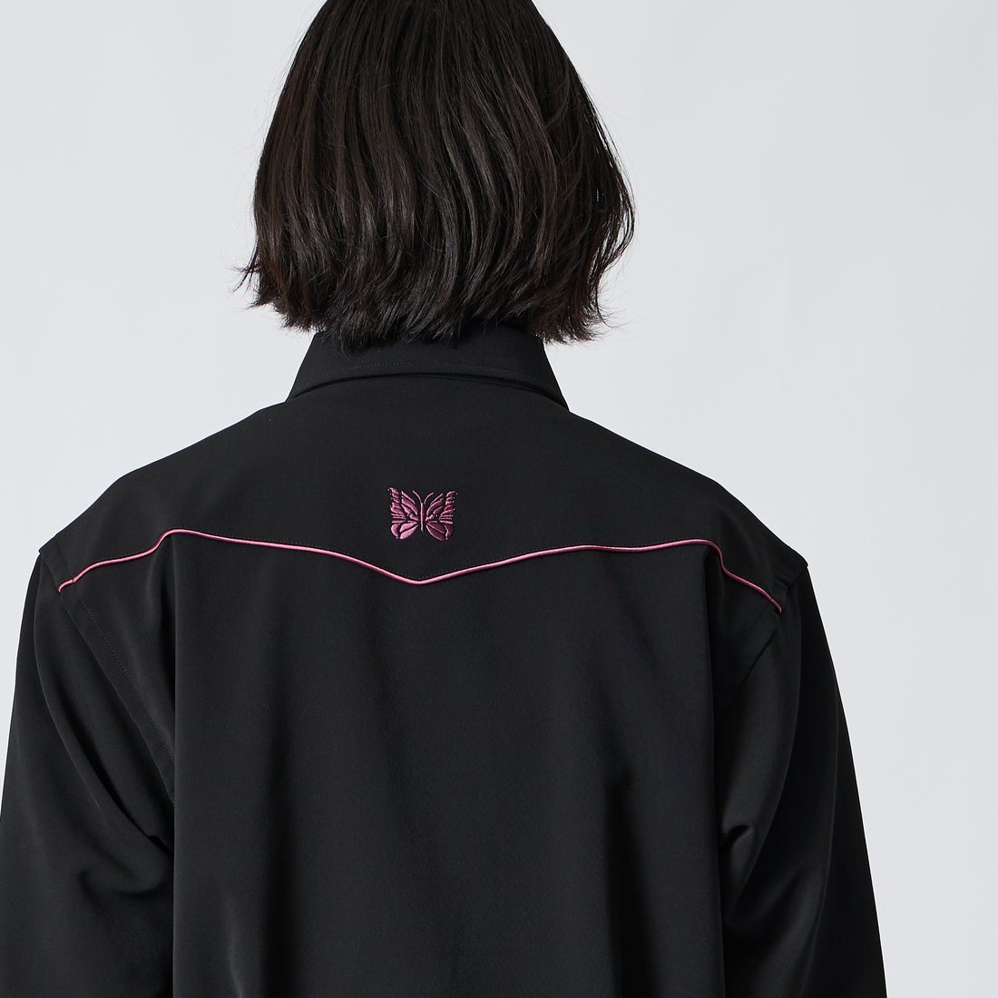 Needles [ニードルズ] パイピングカウボーイジャケット [TY258] C BLACK &&モデル身長：175cm 着用サイズ：M&&