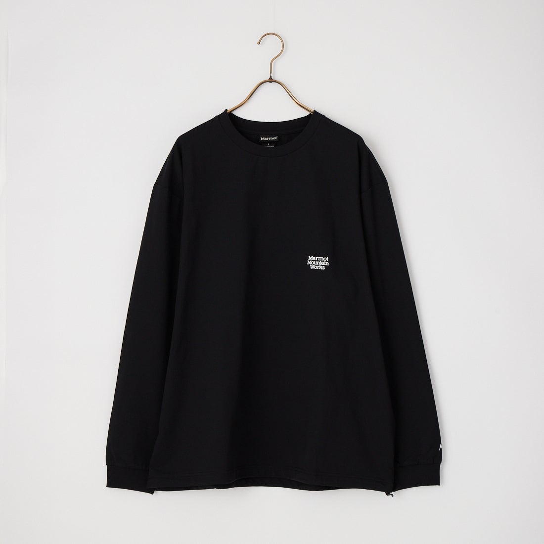 Marmot [マーモット] 別注 バーティカルロゴ バックプリントロンT [MTFW26ULS371IN-JF] BLACK