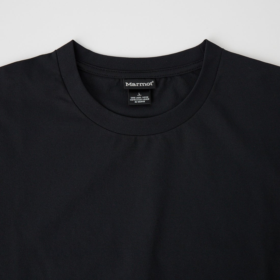 Marmot [マーモット] 別注 バーティカルロゴ バックプリントロンT [MTFW26ULS371IN-JF] BLACK