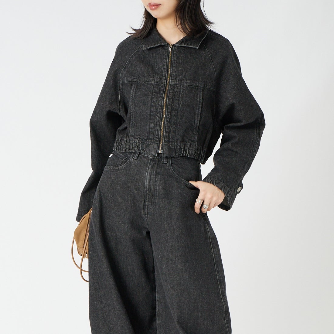 SOMETHING [サムシング] デニムブルゾン [SAT011] 83 BLACK